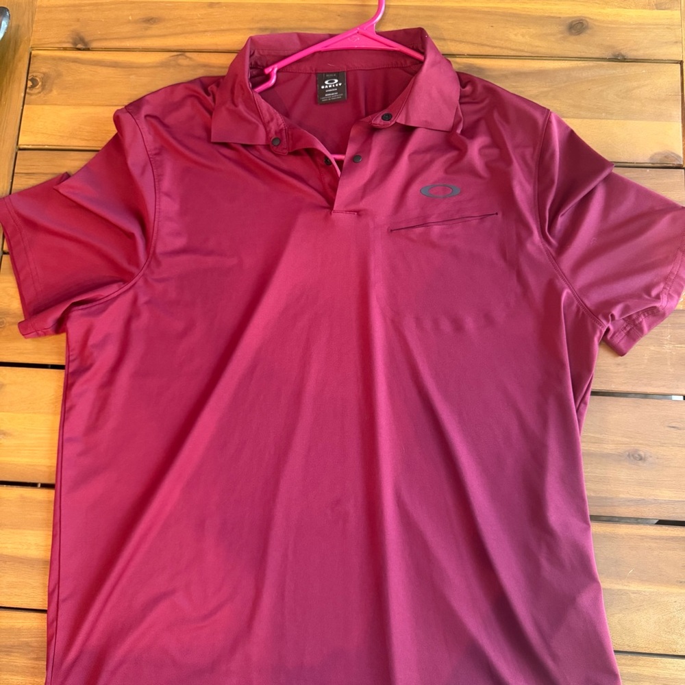 Oakley Men's Burgundy Polo Shirt